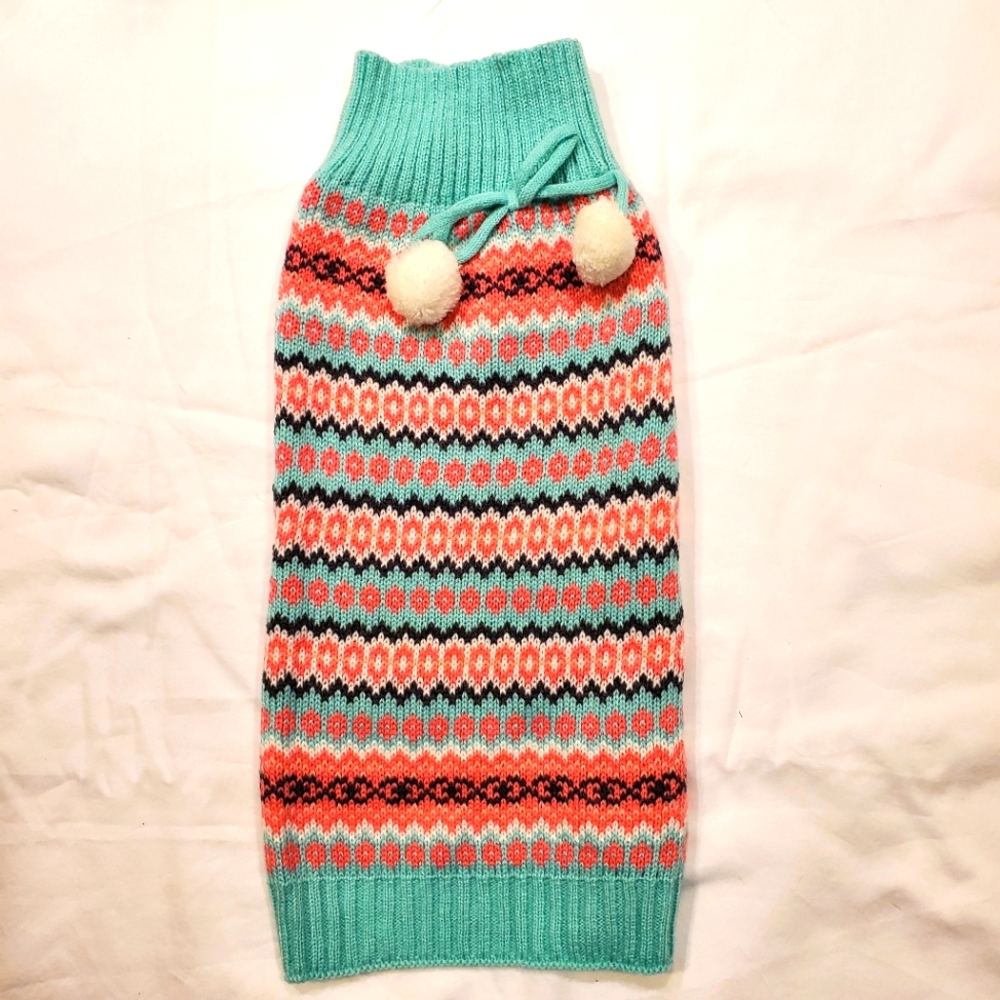 SimplyDog Pink Fair Isle Sweater Size Medium